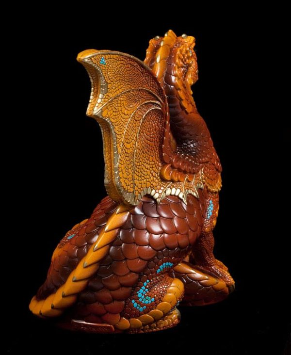 Windstone Editions collectible dragon figurine - Spectral Dragon - Brown