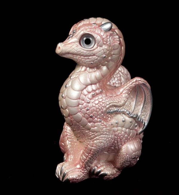 Windstone Editions collectable dragon sculpture - Baby Dragon - Shell Pink
