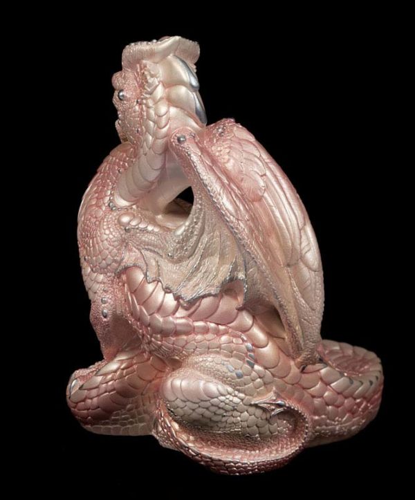 Windstone Editions collectible dragon figurine - Male Dragon - Shell Pink