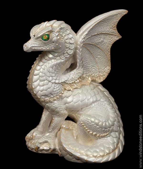 Windstone Editions collectible dragon figurine - Spectral Dragon - White