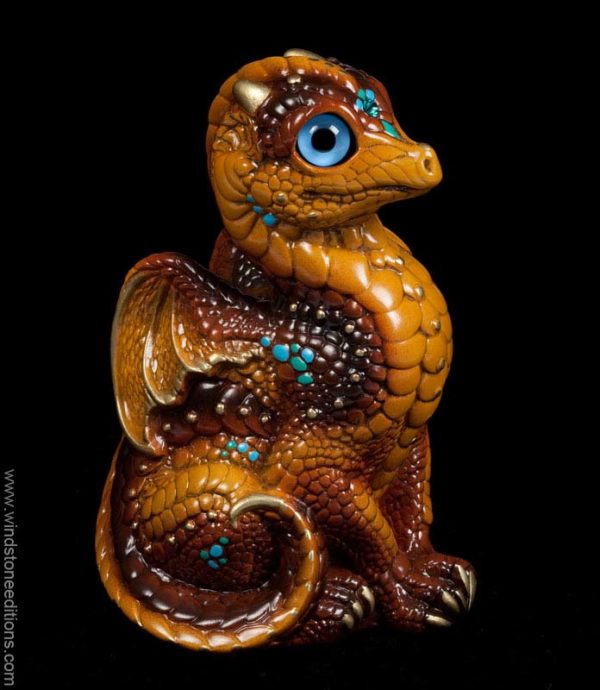 Windstone Editions collectible dragon figurine - Baby Dragon - Brown