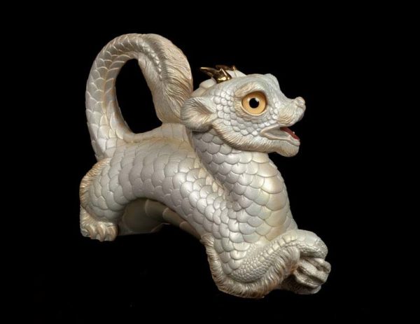 Young Oriental Dragon - White - right side view