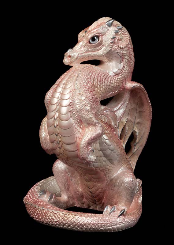 Windstone Editions collectable dragon sculpture - Emperor Dragon - Shell Pink