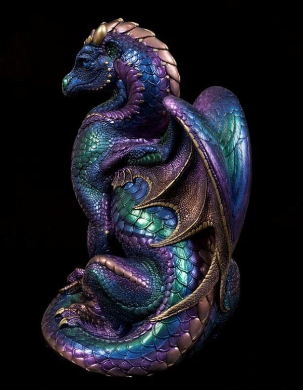Windstone Editions collectable dragon sculpture - Secret Keeper - Peacock