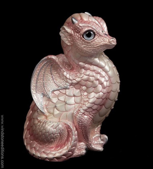 Windstone Editions collectible dragon figurine - Fledgling Dragon - Shell Pink