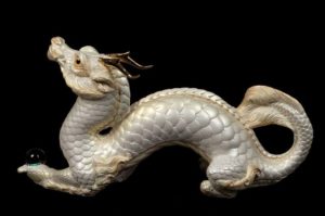 Windstone Editions collectable dragon sculpture - Oriental Dragon - White