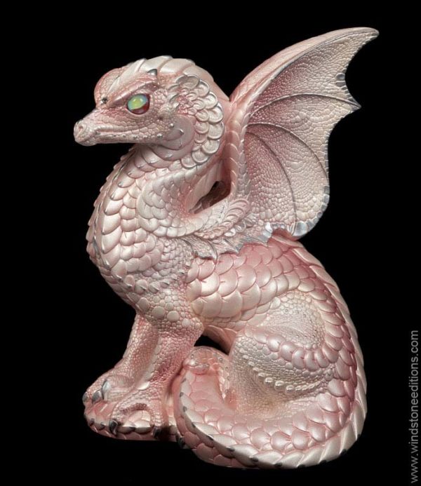 Windstone Editions collectible dragon figurine - Spectral Dragon - Shell Pink