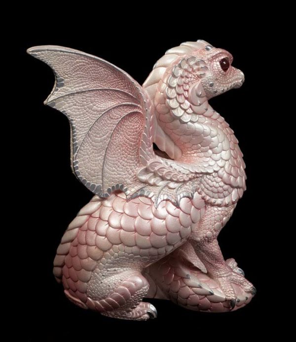 Windstone Editions collectible dragon figurine - Spectral Dragon - Shell Pink