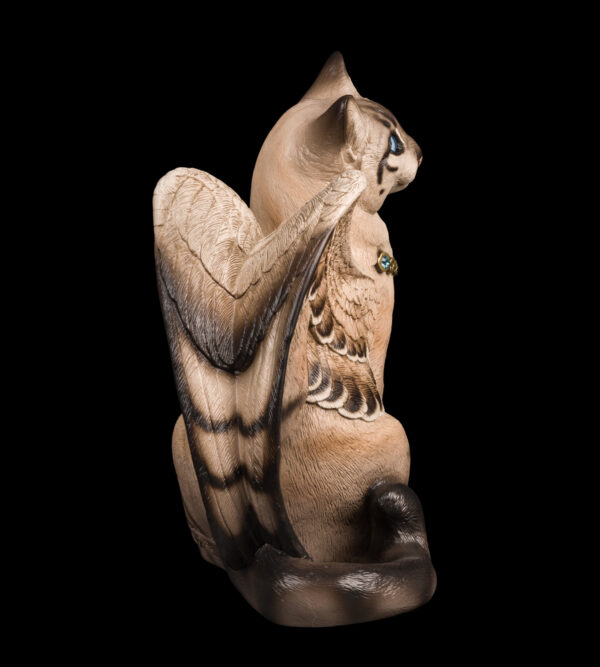 Large Bird-Winged Flip Flap Cat - Lynx Point Siamese - Image 4