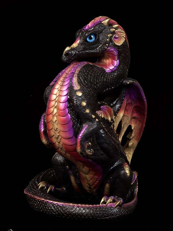 Windstone Editions collectible dragon figurine - Emperor Dragon - Black Gold