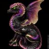 Windstone Editions collectible dragon figurine - Spectral Dragon - Black Gold