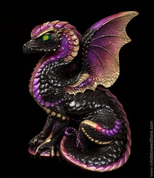 Windstone Editions collectible dragon figurine - Spectral Dragon - Black Gold