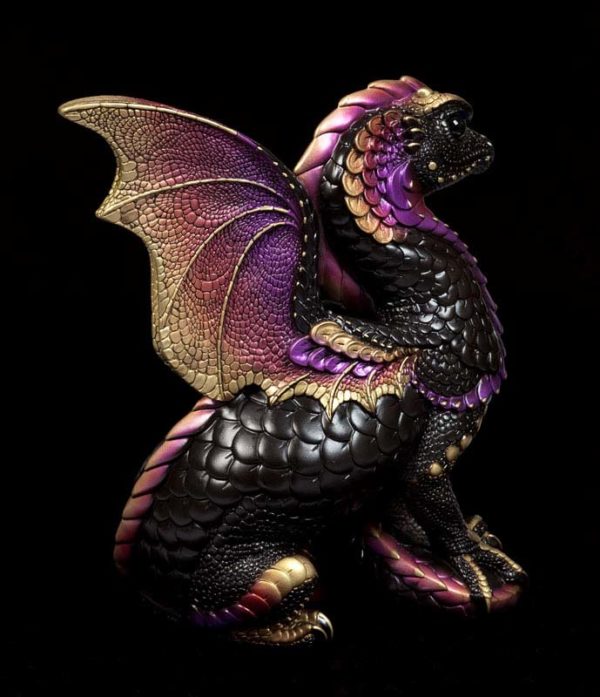 Windstone Editions collectible dragon figurine - Spectral Dragon - Black Gold