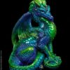 Windstone Editions collectible dragon figurine - Male Dragon - Emerald Peacock