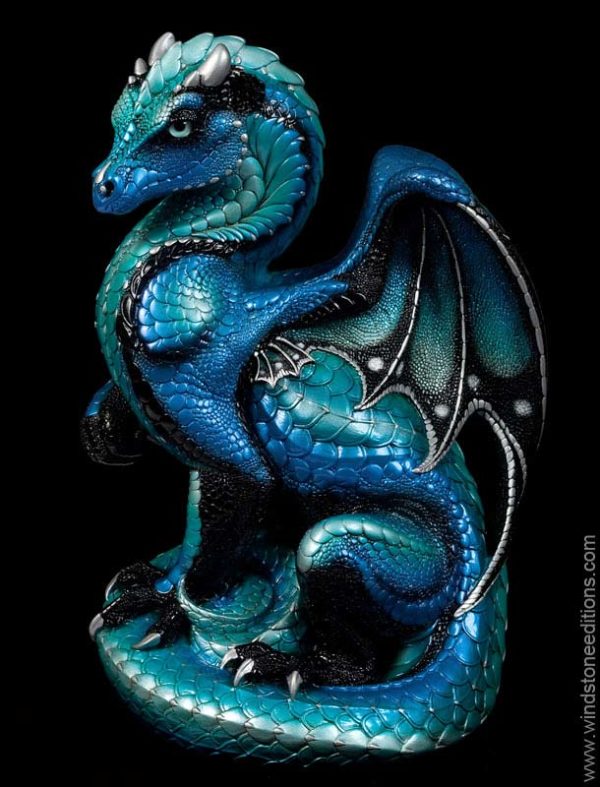 Windstone Editions collectible dragon figurine - Secret Keeper - Blue Morpho