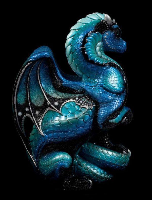 Windstone Editions collectible dragon figurine - Secret Keeper - Blue Morpho