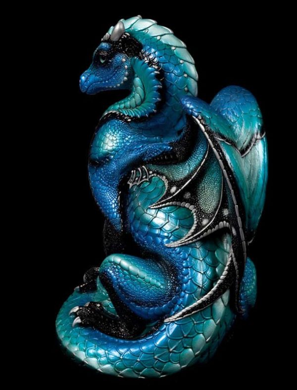 Windstone Editions collectable dragon sculpture - Secret Keeper - Blue Morpho