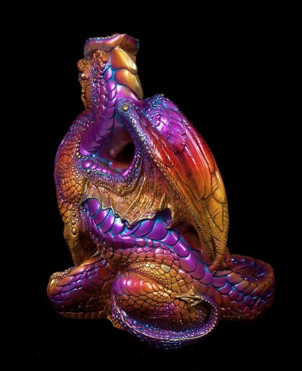 Windstone Editions collectible dragon figurine - Male Dragon - Violet Flame