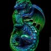 Windstone Editions collectible dragon figurine - Young Dragon - Emerald Peacock