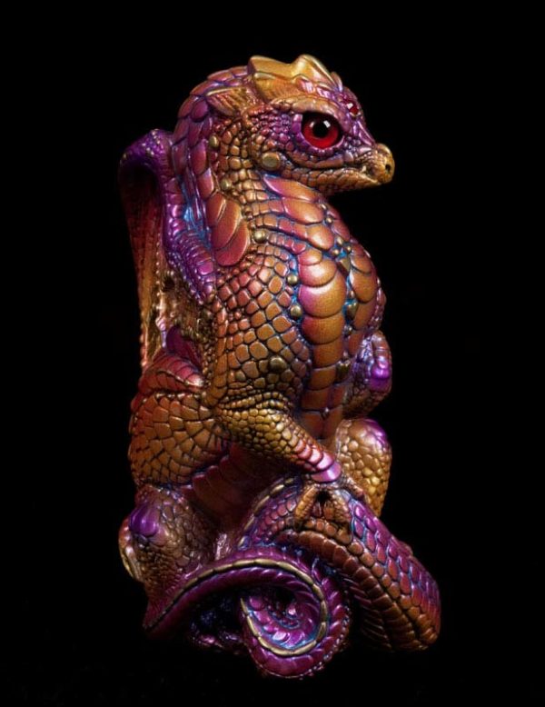 Windstone Editions collectable dragon sculpture - Young Dragon - Violet Flame