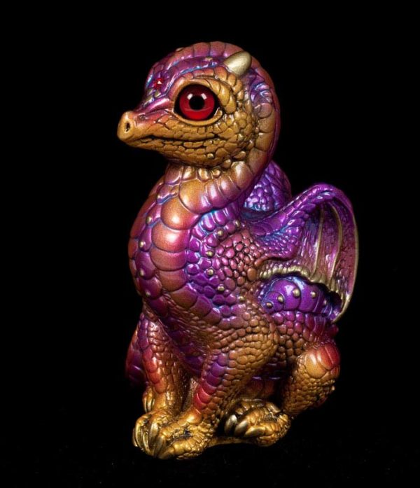Windstone Editions collectable dragon sculpture - Baby Dragon - Violet Flame