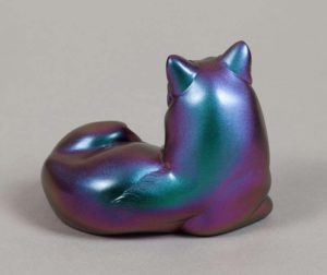 Pebble Wolf - green/purple - back view