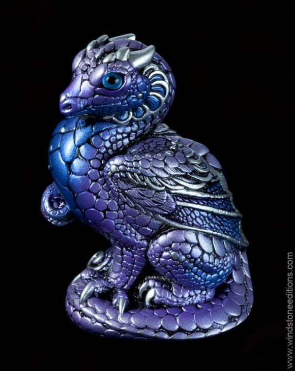 Windstone Editions collectible dragon figurine - Mini Keeper Dragon - Tanzanite
