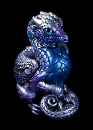 Windstone Editions collectable dragon sculpture - Mini Keeper Dragon - Tanzanite