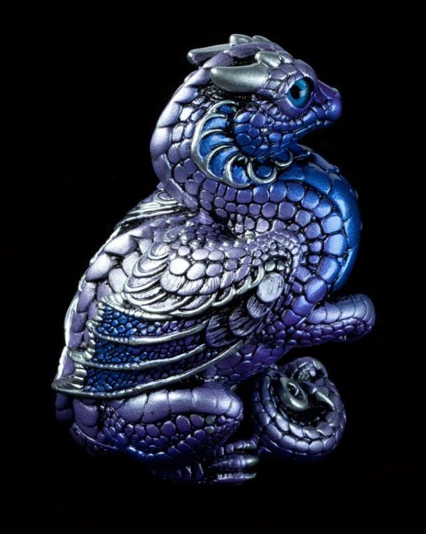 Windstone Editions collectible dragon figurine - Mini Keeper Dragon - Tanzanite