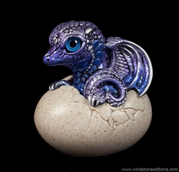 Windstone Editions collectible dragon figurine - Hatching Dragon (version 2) - Tanzanite