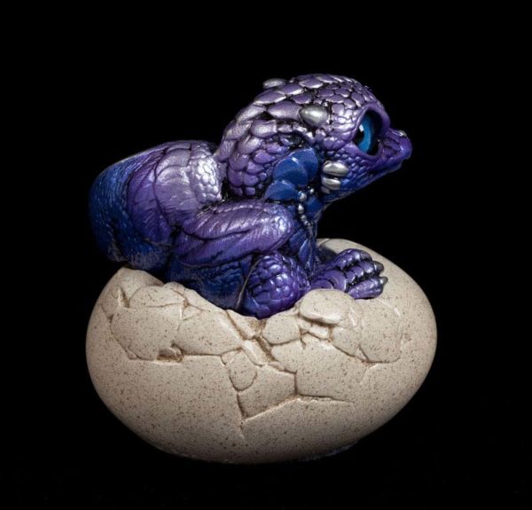 Windstone Editions collectable dragon sculpture - Hatching Dragon (version 2) - Tanzanite