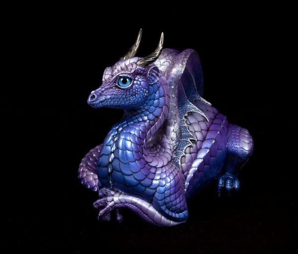 Windstone Editions collectable dragon sculpture - Lap Dragon - Tanzanite