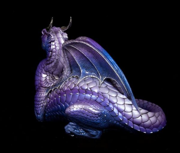 Windstone Editions collectible dragon figurine - Lap Dragon - Tanzanite