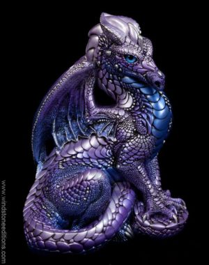 Windstone Editions collectible dragon figurine - Male Dragon - Tanzanite