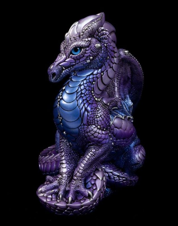 Windstone Editions collectable dragon sculpture - Male Dragon - Tanzanite