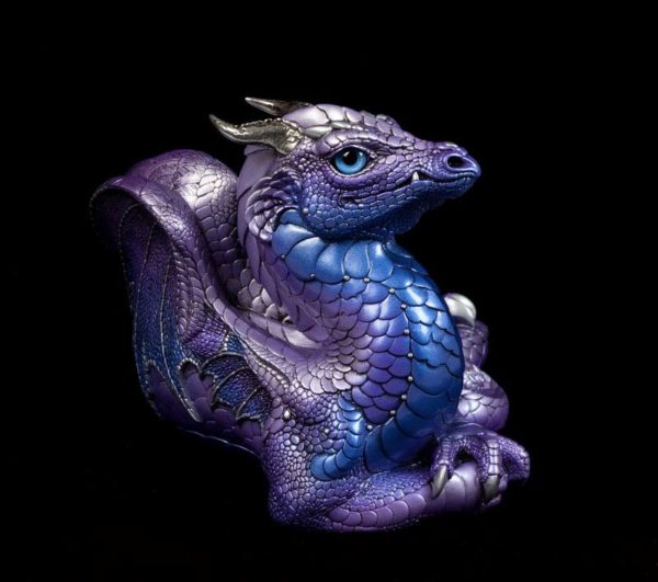 Windstone Editions collectable dragon sculpture - Old Warrior Dragon - Tanzanite