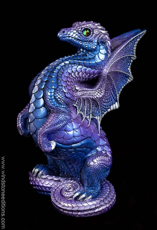 Windstone Editions collectable dragon sculpture - Rising Spectral Dragon - Tanzanite