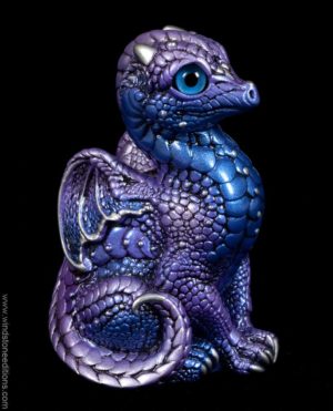 Windstone Editions collectible dragon figurine - Baby Dragon - Tanzanite
