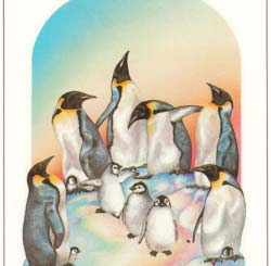 c1122 Emperor Penguins print by Melody Peña