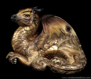 Amber Glow Old Warrior Dragon by Windstone Editions