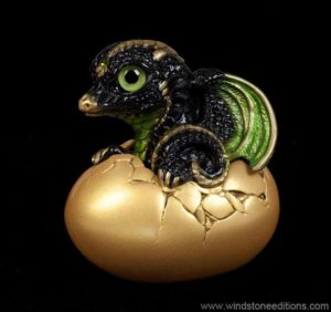 Black Emerald Hatching Dragon by Windstone Editions
