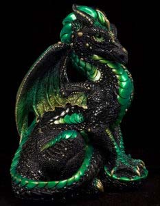 Black Emerald Male Dragon by Windstone Editions