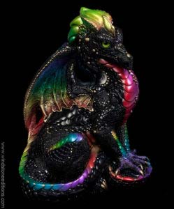 Black Rainbow Male Dragon by Windstone Editions