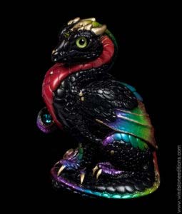 Black Rainbow Mini Keeper Dragon by Windstone Editions