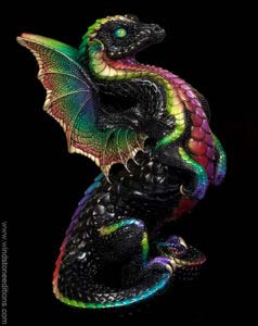 Black Rainbow Rising Spectral Dragon by Windstone Editions