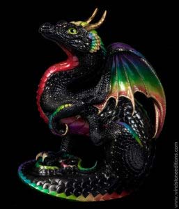 Black Rainbow Scratching Dragon by Windstone Editions
