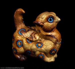 Blue Ring Octopus Crouching Griffin Chick by Windstone Editions