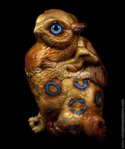 Blue Ringed Octopus Sitting Griffin Chick by Windstone Editions