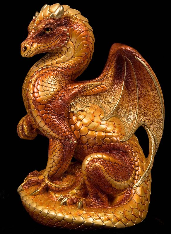 Cinnamon Gold Secret Keeper Dragon (artist's edition) by Windstone Editions