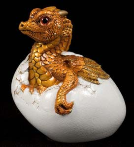 Copper Gold Hatching Empress Dragon by Windstone Editions